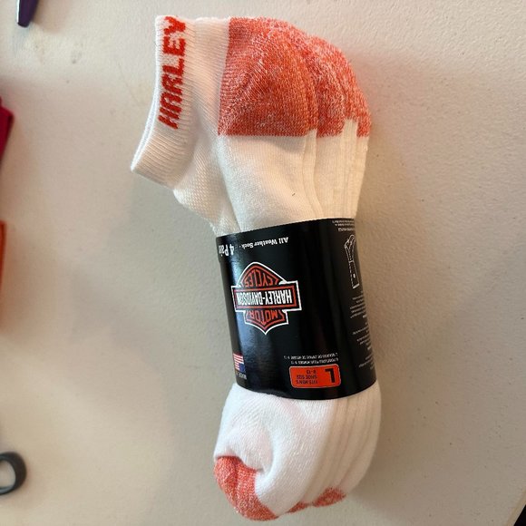 Harley-Davidson 4-pairs of All-Weather anklets socks Large     #8, S6 - Picture 6 of 6
